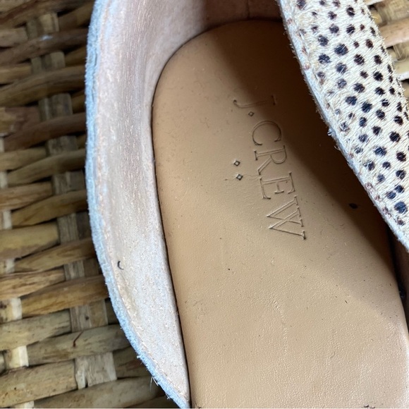 J. Crew Morgan Calf Hair Peep Tow Flat - Picture 4 of 9